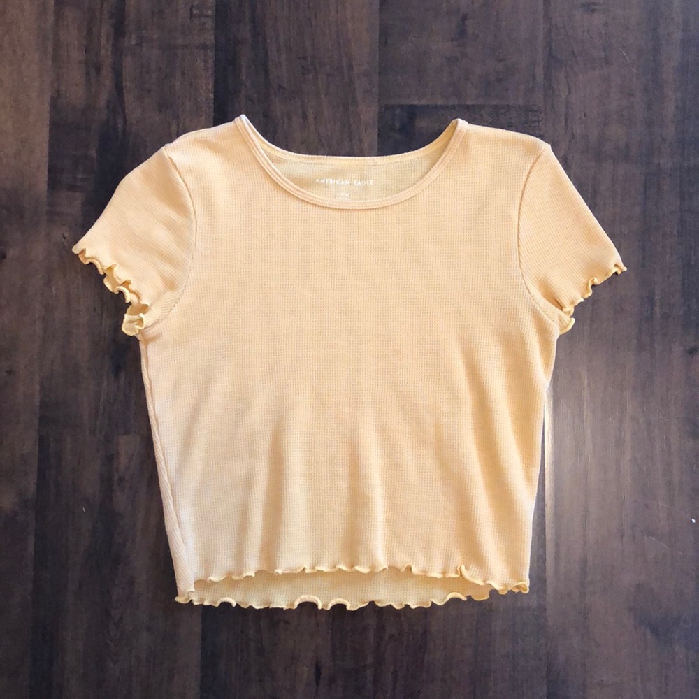 Yellow crop top